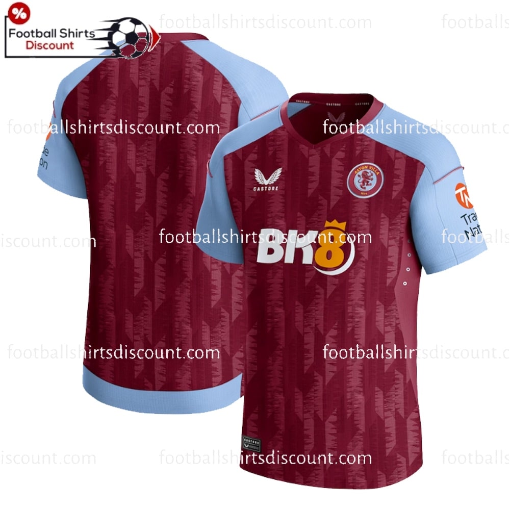 both sides of Aston Villa Home Men Football Shirt Discount 2023/24