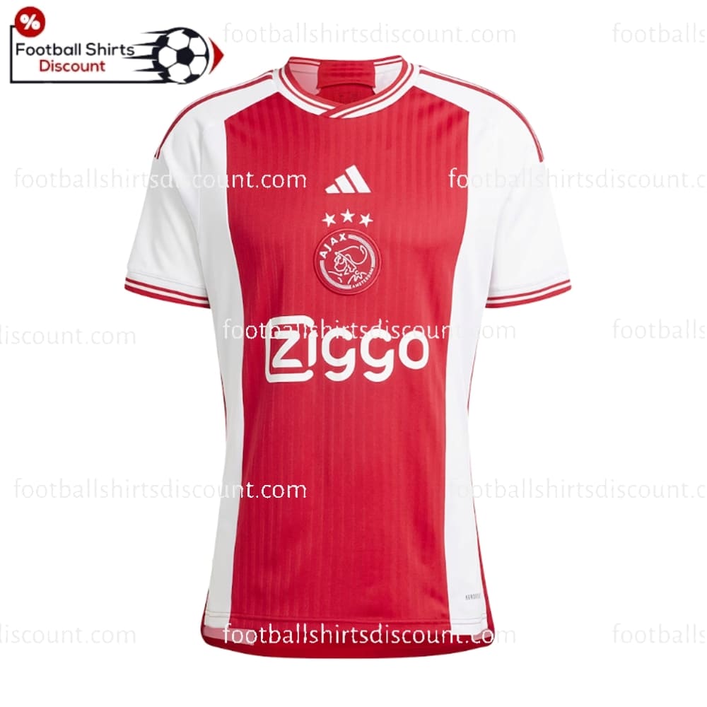the front of Ajax Amsterdam Home Men Shirt 23-24
