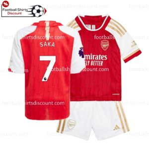 Arsenal Home Saka 7 Kid Football Kit Discount 2023/24