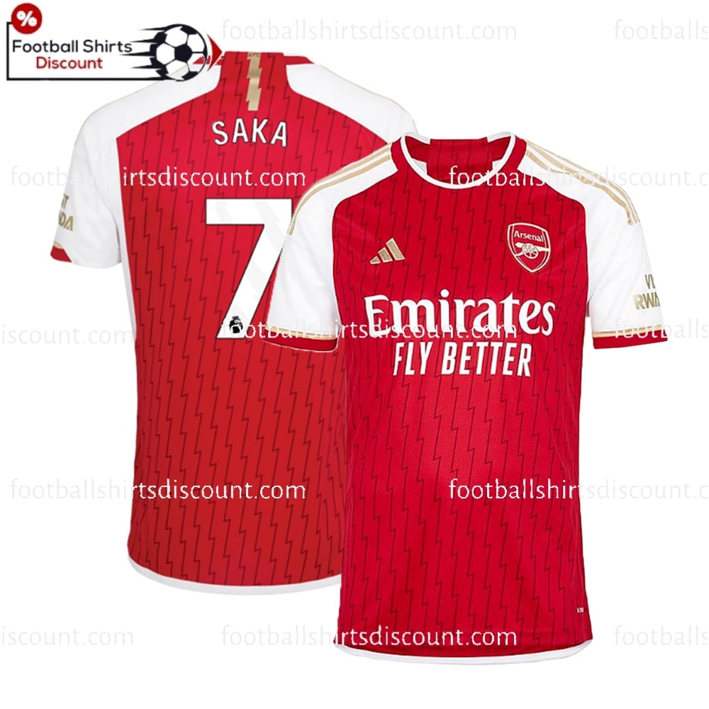 Arsenal Home Saka 7 Men Football Shirt Discount 2023/24