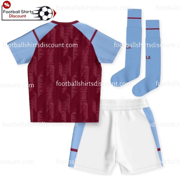 the back of Aston Villa Home Kid Football Kit Discount 2023/24