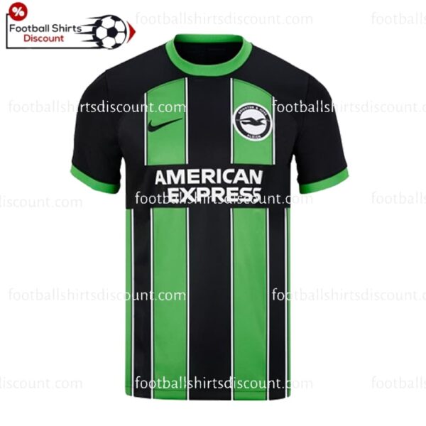 the front of Brighton Away Kid Football Kit Discount 2023/24