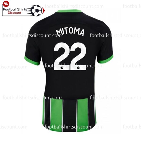 the back of Brighton Away Mitoma 22 Men Football Shirt Discount 2023/24