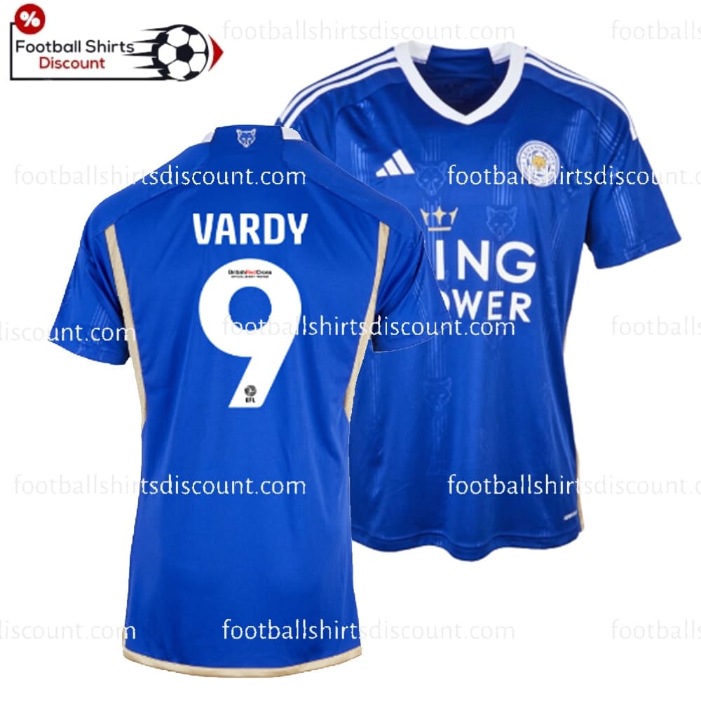 Leicester City Vardy 9 Home 2023/24 Football Shirt