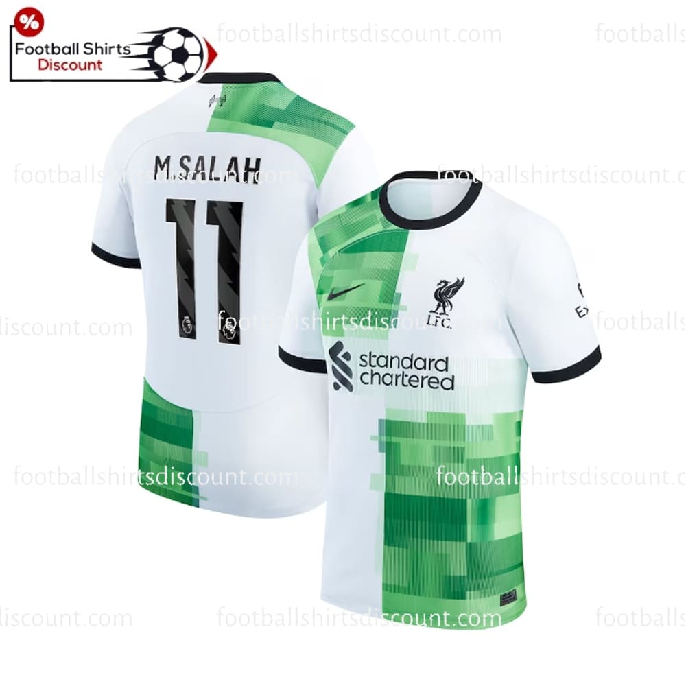 two sides of Liverpool Away Salah 11 Kid Football Kit Discount 2023/24