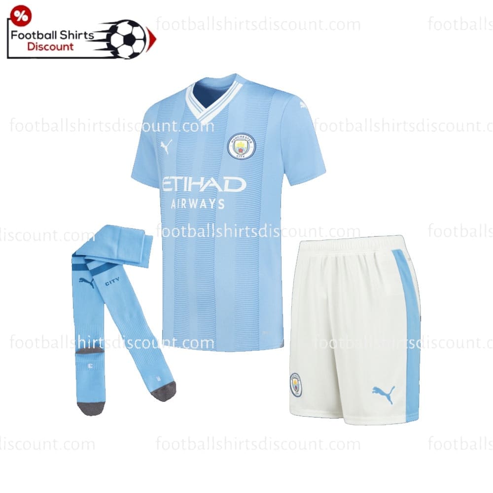 Manchester City Home Kids Kit 2023/24