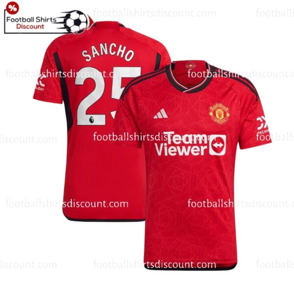 Manchester United Home Sancho 25 Men Football Shirt Discount 2023/24