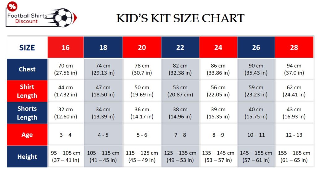 Kid size chart