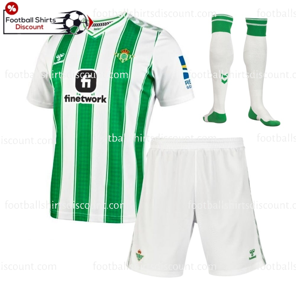 Real Betis Home Kids Football Kit 23 24