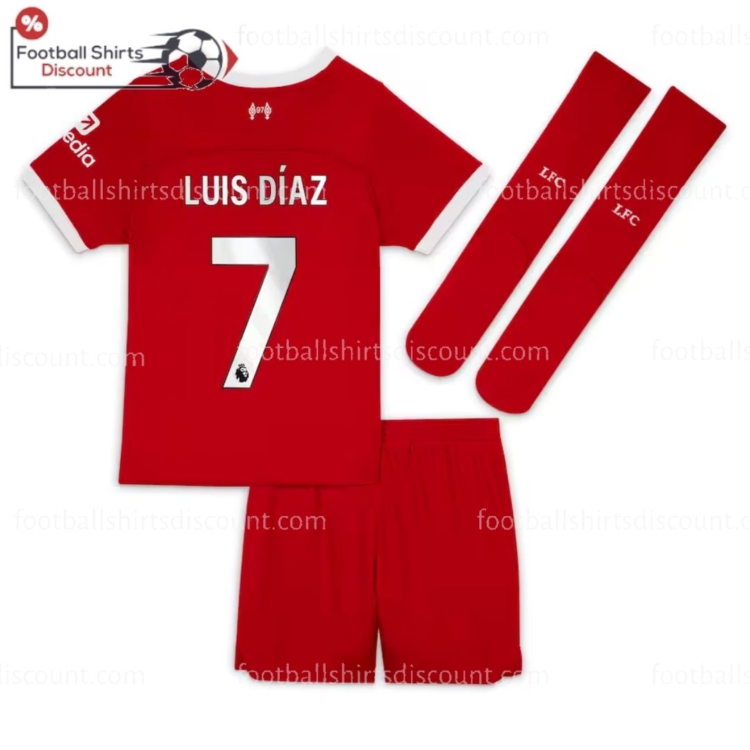 Liverpool Home Kid Kit 2023-24 Luis Diaz 7