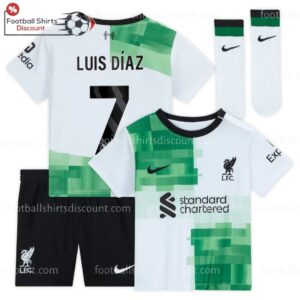 Liverpool Away Kid Kit 2023-24 Luis Diaz 7