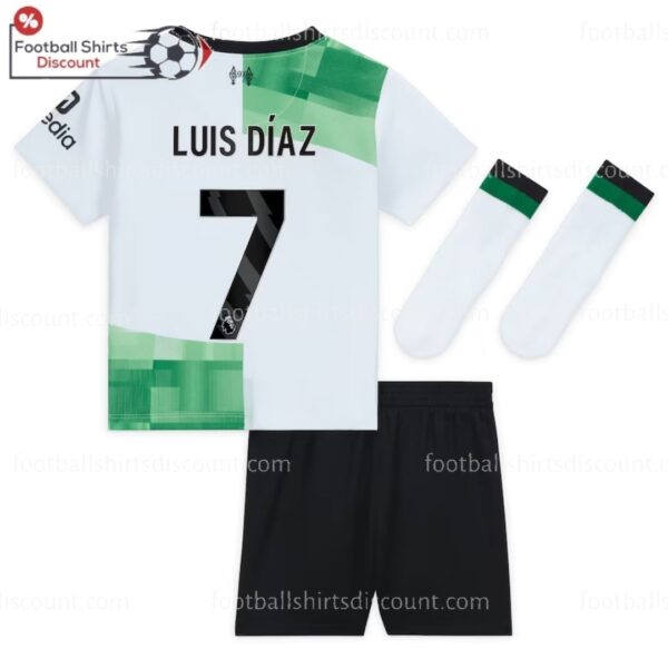 Liverpool Away Kid Kit 2023-24 Luis Diaz 7