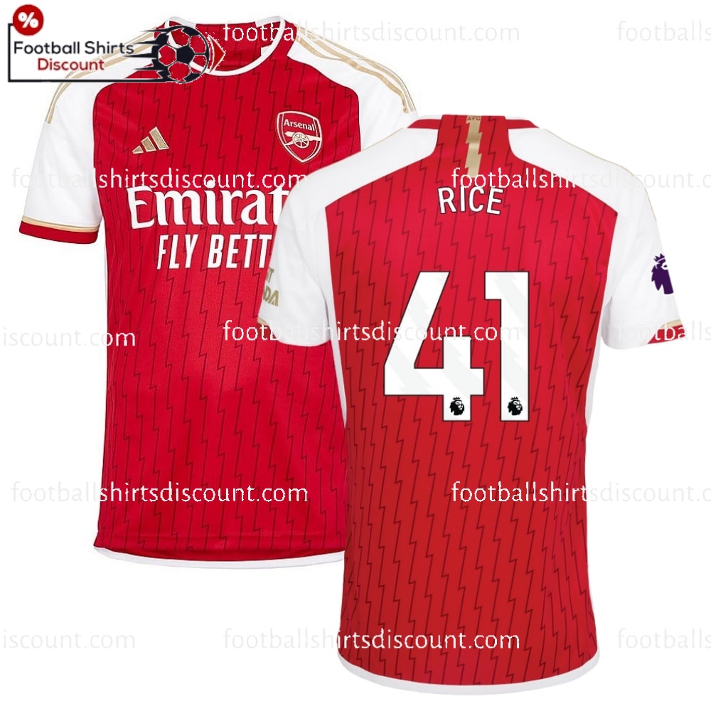 Arsenal Rice 41 Home Men Football Shirt 23 24