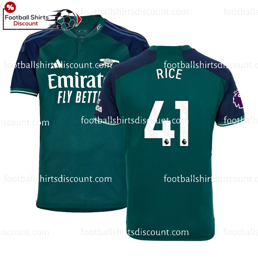 Arsenal Rice 41 Third Men Football Shirt 23 24