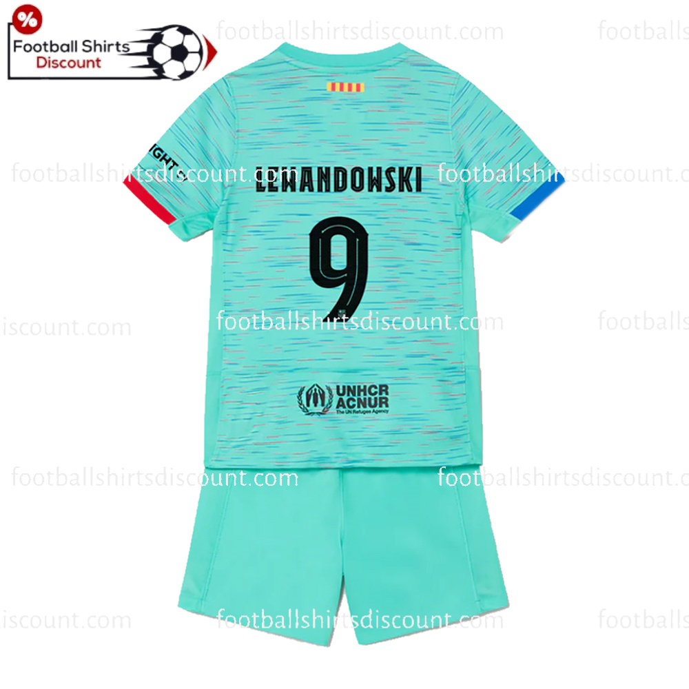 Barcelona Third Kid Kit 2023-24 Lewandowski 9