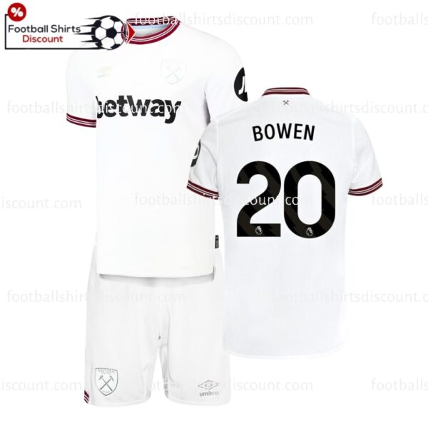 West Ham Bowen 20 Away Kid Football Kit 23 24
