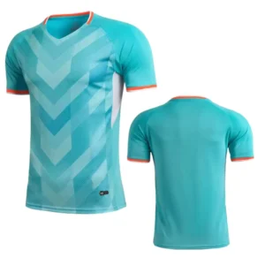 Men's Training Football Shirt — Aqua Blue, Lightweight - Over view