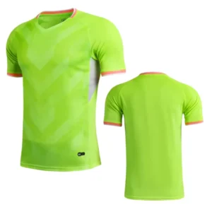 Men's Training Football Shirt — Neon Green, Stretch Fabric - over view