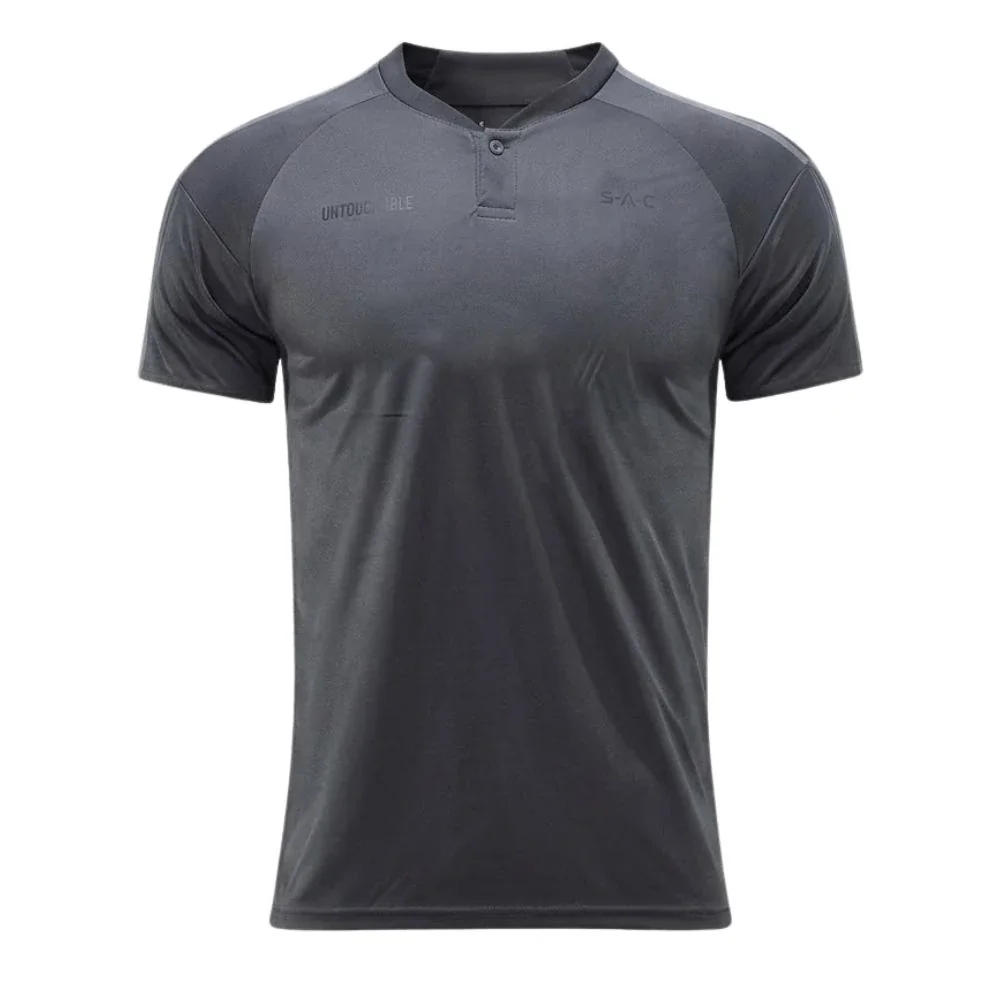 Retro Men Shirt Button-Up Collar gray