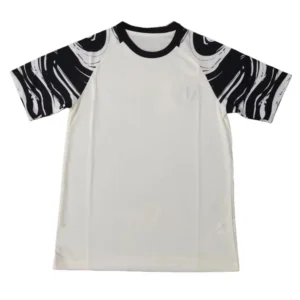 Retro Men Shirt Classic Round Neck White