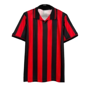 Retro Men Shirt Polo Collar black and red