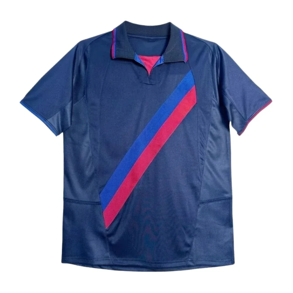 Retro Men Shirt Polo Collar navy