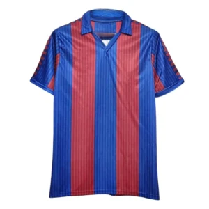 Retro Men Shirt Polo Collar red and blue