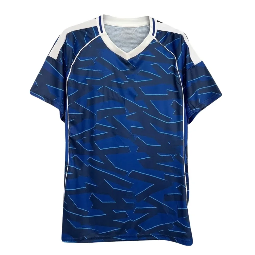 Retro Men Shirt V-Neck Collar navy