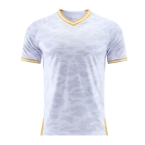 Retro Men Shirt V-Neck Collar white