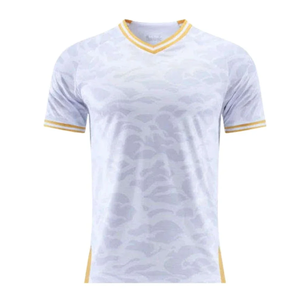 Retro Men Shirt V-Neck Collar white