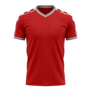 retro Classic Round Neck men shirt red