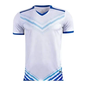 retro Classic Round Neck men shirt white and navy